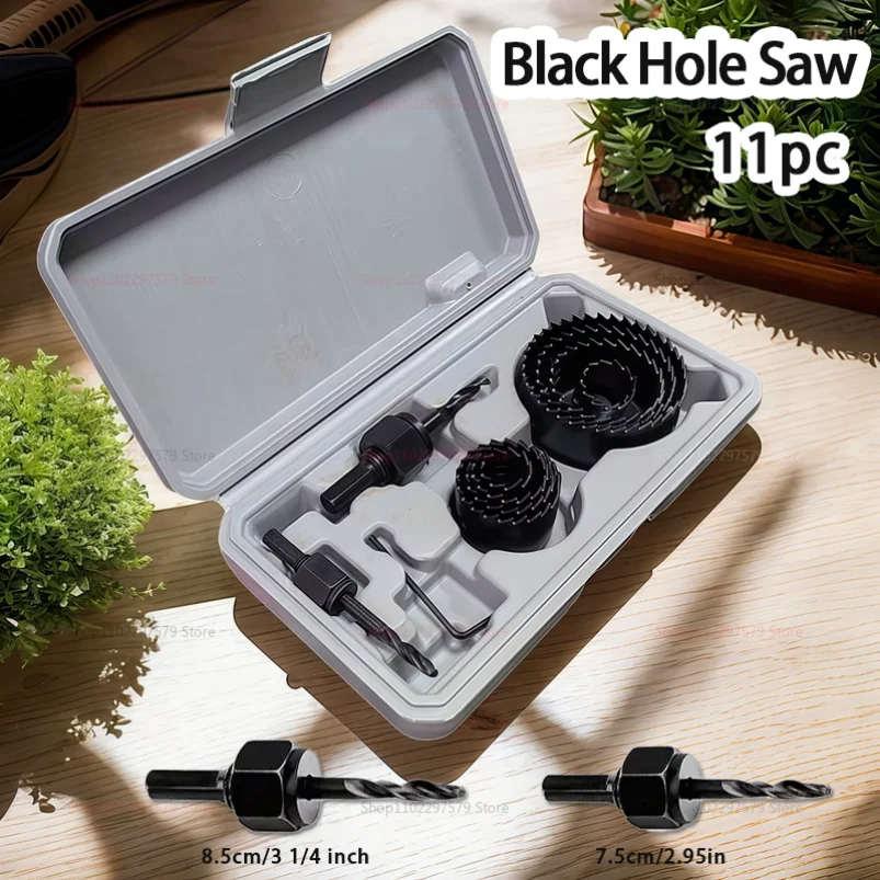 11pcs/set Hole Saw Cutting Set Kit Tools 19-64mm Wood Metal Alloys Circular Round with Case