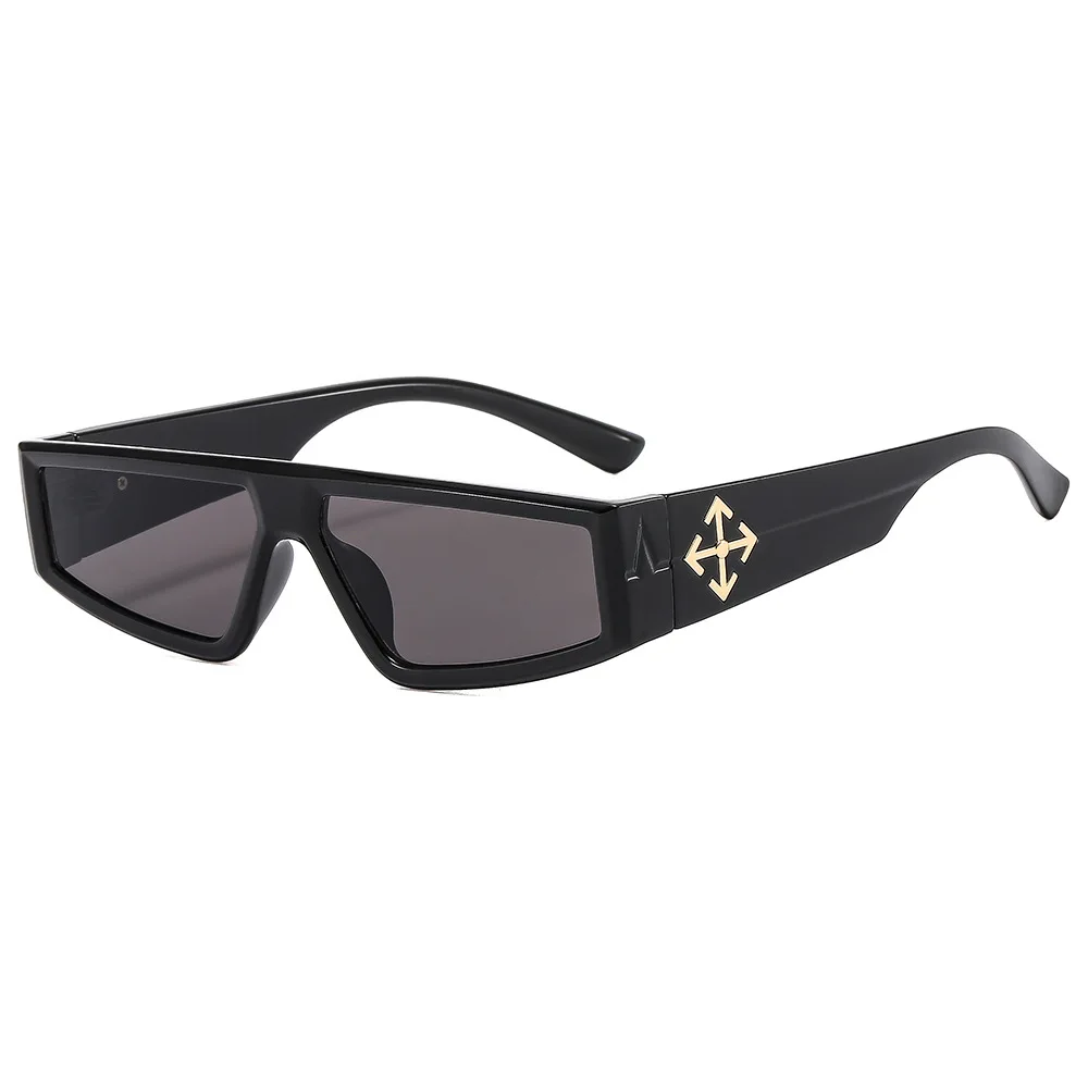 Hip Hop Classic Men Women Fashion Sunglasses Unique Black Designer Square Brand Unisex Glasses Stylish Popular Trend Shades