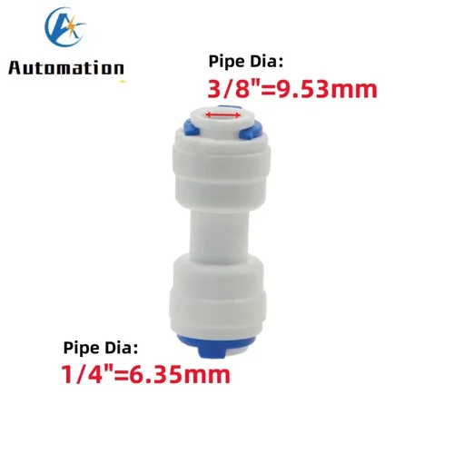 Imagen 2 del producto 5 uds 3/8 ""1/4"" Ro conector rápido de agua recto OD Push RO accesorios de acuario tubo instalación de tubería filtro de agua