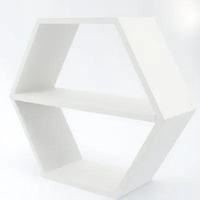 1Pcs Hexagonal Wall-Mounted Shelf Wooden Home Storage Rack for Bedroom Bathroom Kitchen Decor Punching-Free Organizer Sundries