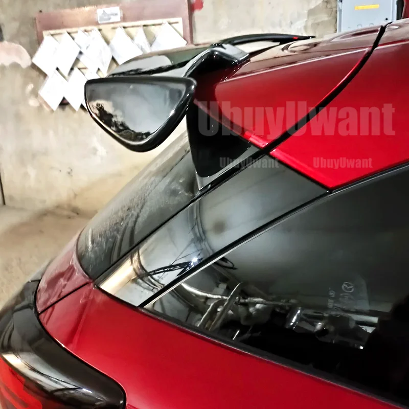 Verwendung für Mazda CX-3 2014-2018 Spoiler ABS-Kunststoff Carbon-Optik Heckklappe Dach Heckflügel Karosserie-Kit Zubehör – Detail 3