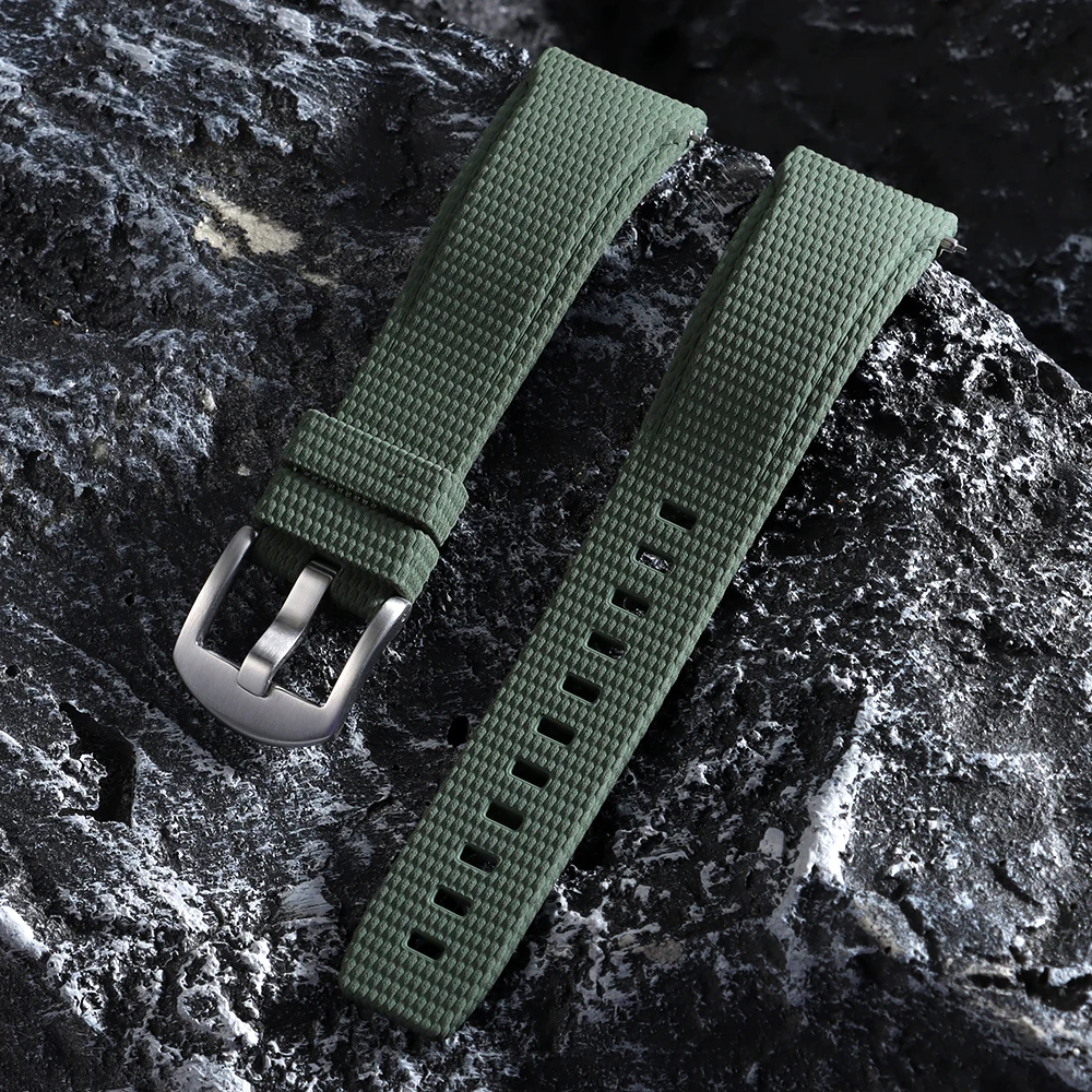 Neues Gebogenes FKM-Gummi-Uhrenarmband mit Schnellverschluss für Omega, Rolex, Seiko, Longines Herrenuhren 20mm 21mm 22mm