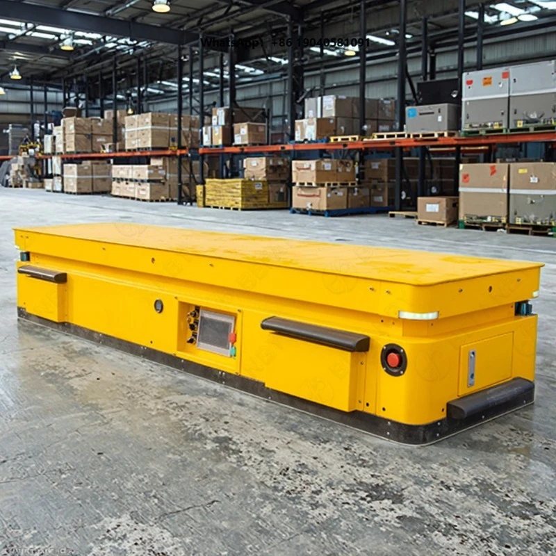 Hot Sale 20T CE Certificated Steerable Battery Powered Steel Factory Automated Guided Industrial AGV Robot Transfer Cart