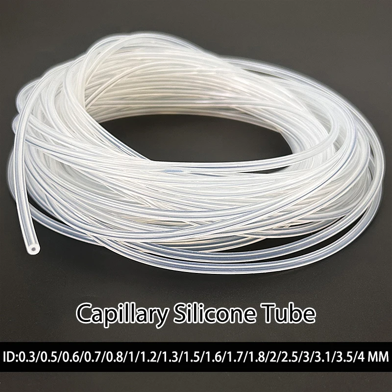 

ID 0,3 мм ~ 4 мм, безопасная для пищевых продуктов, прозрачная силиконовая капиллярная трубка, химически стойкая соковыжималка, церемония переработки молока и пищевых продуктов