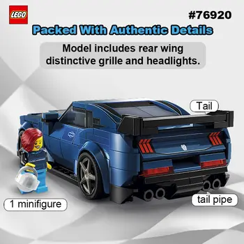 樂高 76920 福特野馬黑馬跑車速度冠軍系列 344 個 DIY 玩具,適合 9 歲及以上男孩女孩兒童 10 最佳銷售 樂高冠軍速度 - №6