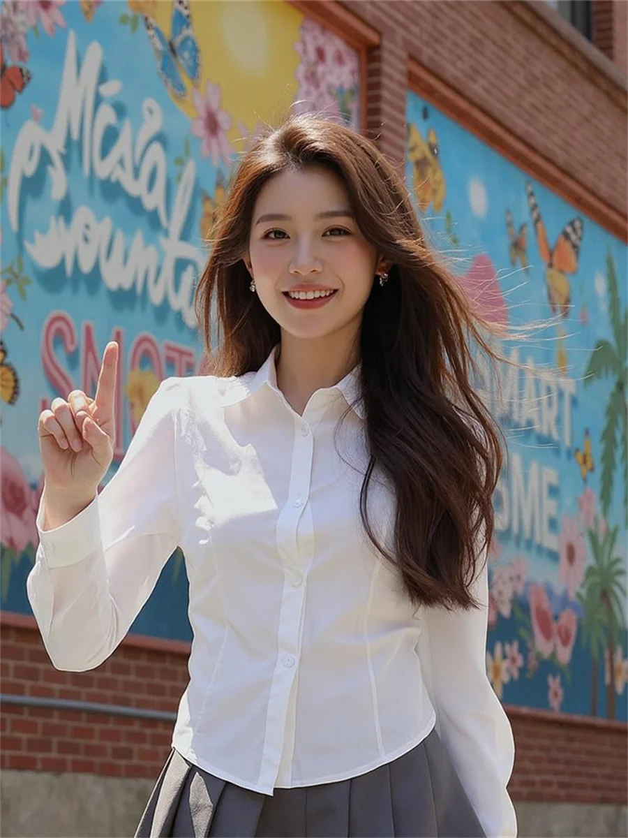 

Women Shirts Gradient Color Fashion Design Cool Style Street Wear Casual Daily Young Girl Student Trendy Popular Ins Spring Tops