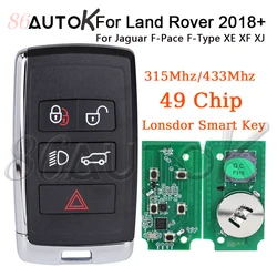 Car key Lonsdor Smart Key For Jaguar F-Pace F-Type XE XF XJ For Land Rover LR2 LR4 315MHz/433MHz Support K518 2018-2021