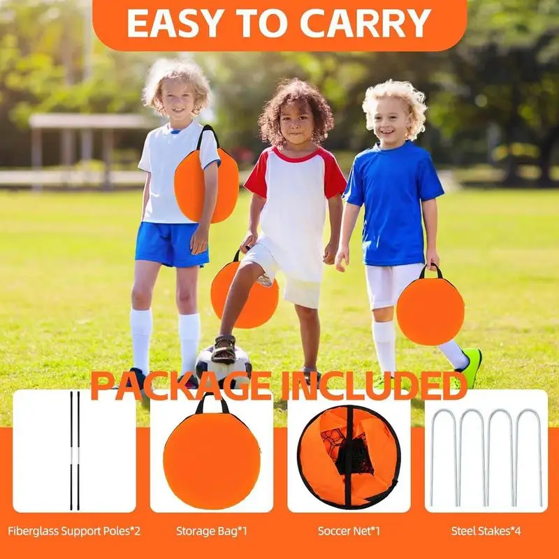 어린이 축구 네트 축구 목표 훈련 네트 접이식 다목적 경량 훈련 장비 어린이 가족 성인 친구를위한