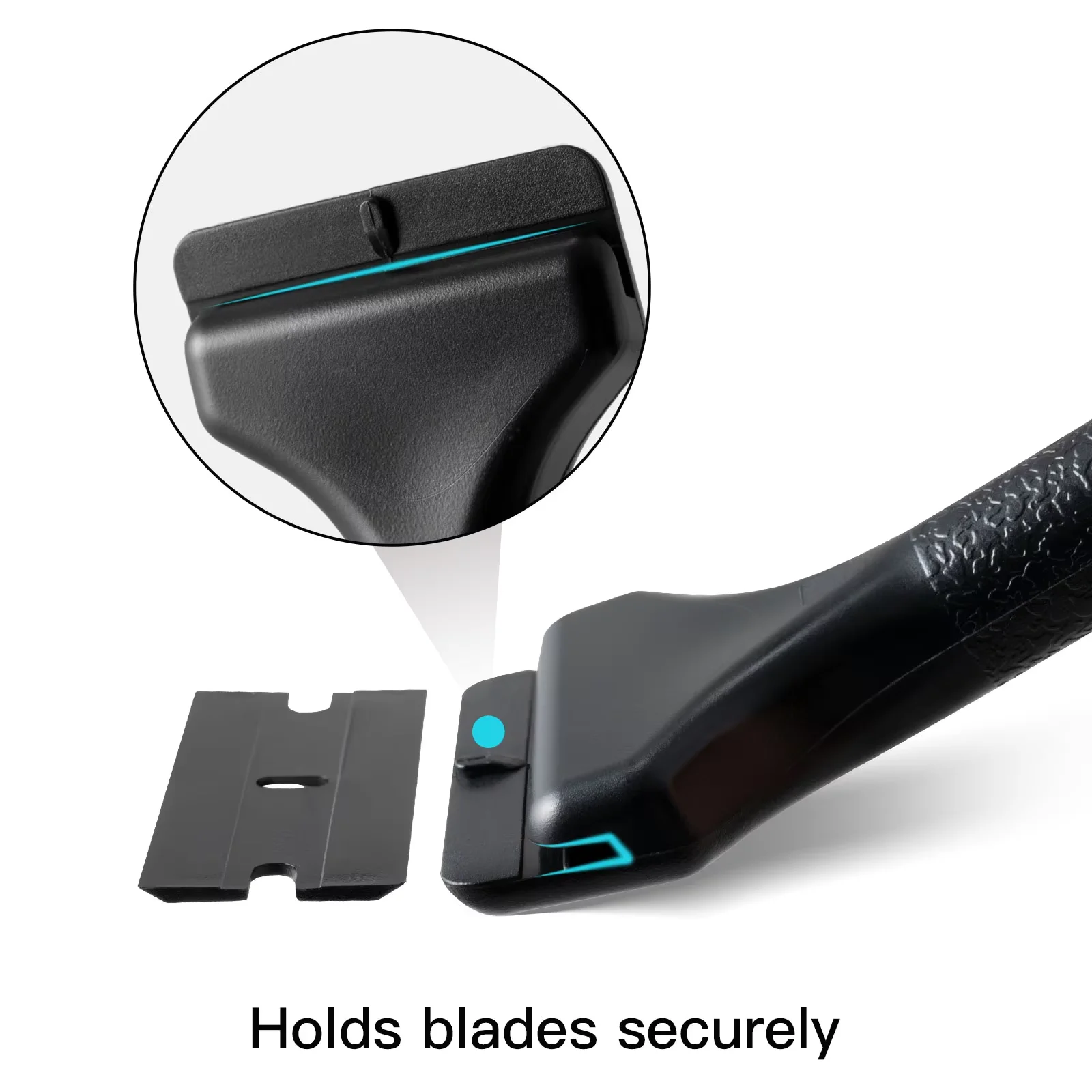 EHDIS Carbon Fiber Scraper Tool Razor Scraper With Plastic Blades Cleaning Scraper Remover For Floor Stove Car Window Glass