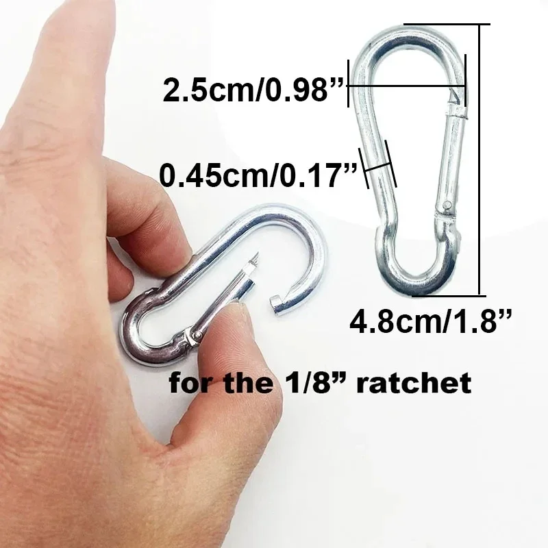 6Pcs Camping Tent Tie Down Rope Tightener Fastening Wind Rope Buckle Pulley Ratchet Hangers Awning Rope Hook