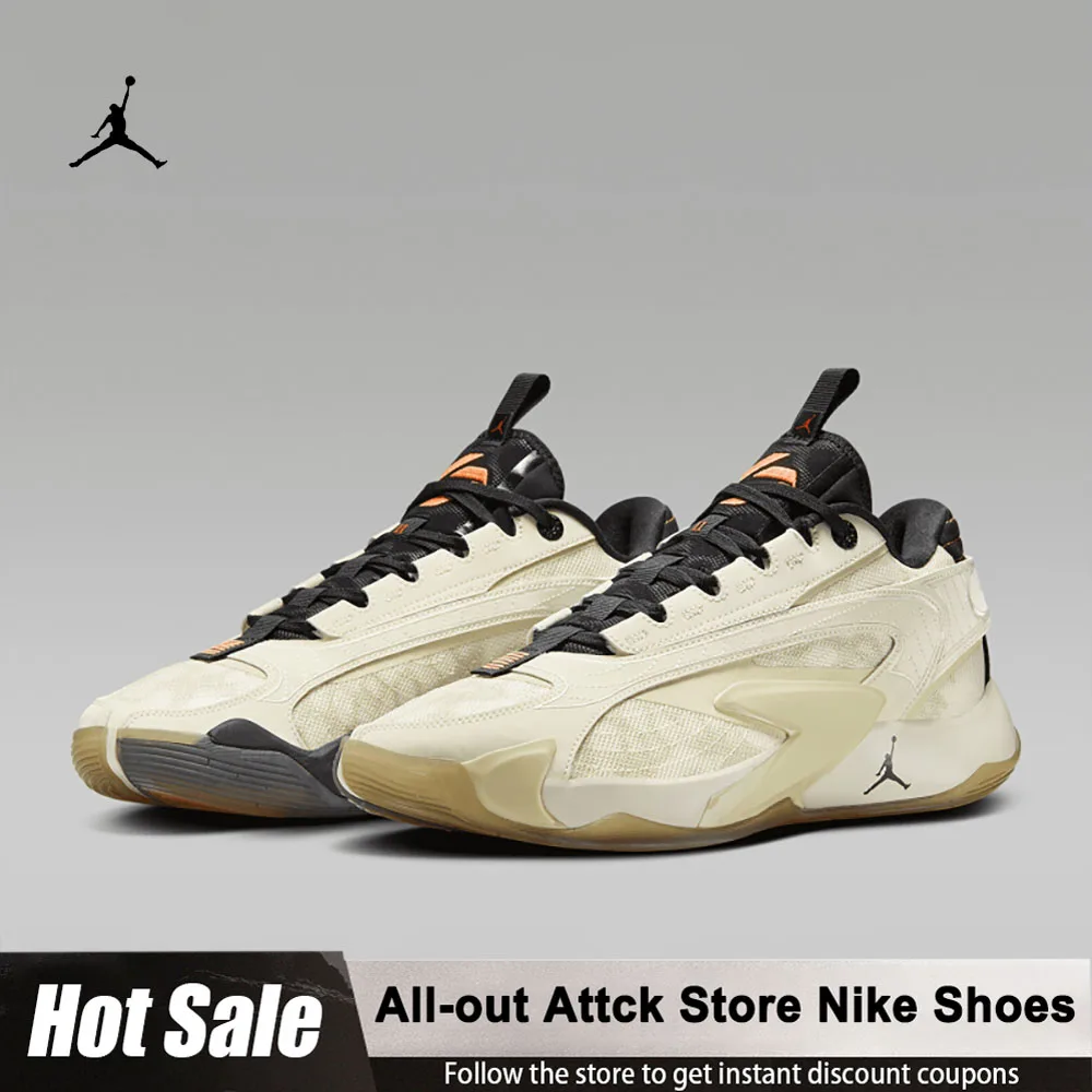 

Мужские износостойкие баскетбольные кроссовки Nike Jordan Luka 2, DX9012-100, амортизирующие повседневные туфли с круглым носком из кружевной ткани
