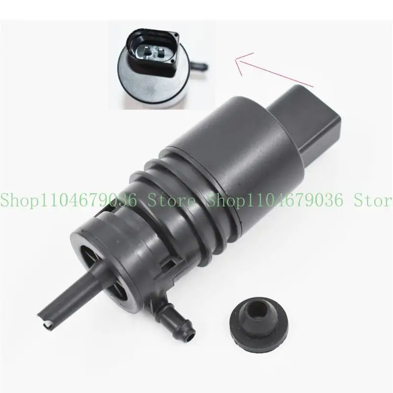 652F Windshield Washer Pump Replacement, Part Number 68071576AA, Black Washer Fluid Pump with Sealing Grommet for Washer