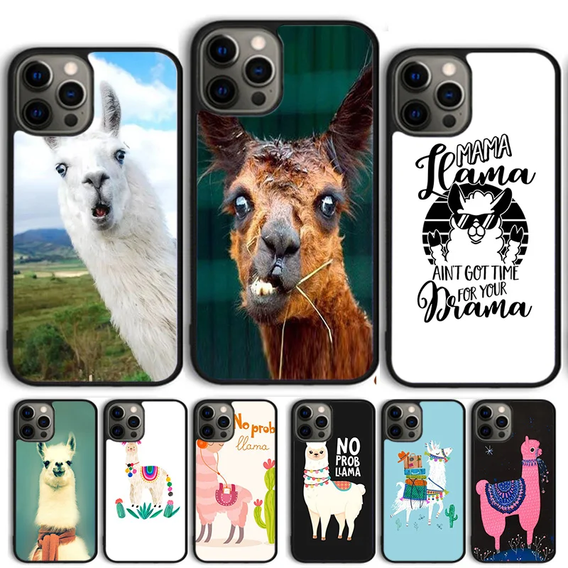 happy lama travel no prob llama Phone Case Cover For iPhone 15 16 14 13 12 Pro Max mini 11 Pro Max XS XR Plus Coque