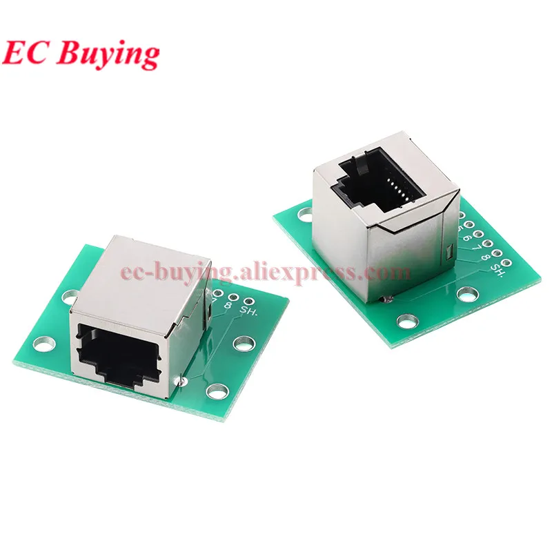 1Pc-20Pcs RJ45 Ethernet Network Port Adapter Board XH2.54 Modular Switchboard Transfer Test Connector Interface Breakout Board