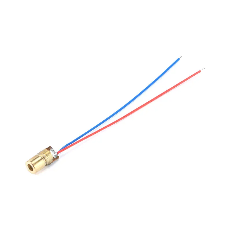 10/5PCS 5V 650nm Laser Diode Adjustable Laser Tube Copper Head 6mm Red Dot Laser Module