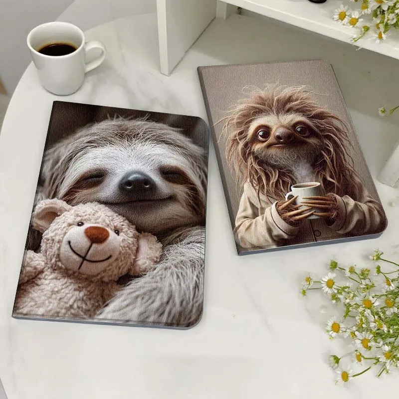 

Cartoon Sloth Holding Coffee For Legion Xiaoxin Pad Y700 K10 M10 P11 K11 Pro Plus 10.6 11.5 Inch 2021 2023 2025 Tablet Case