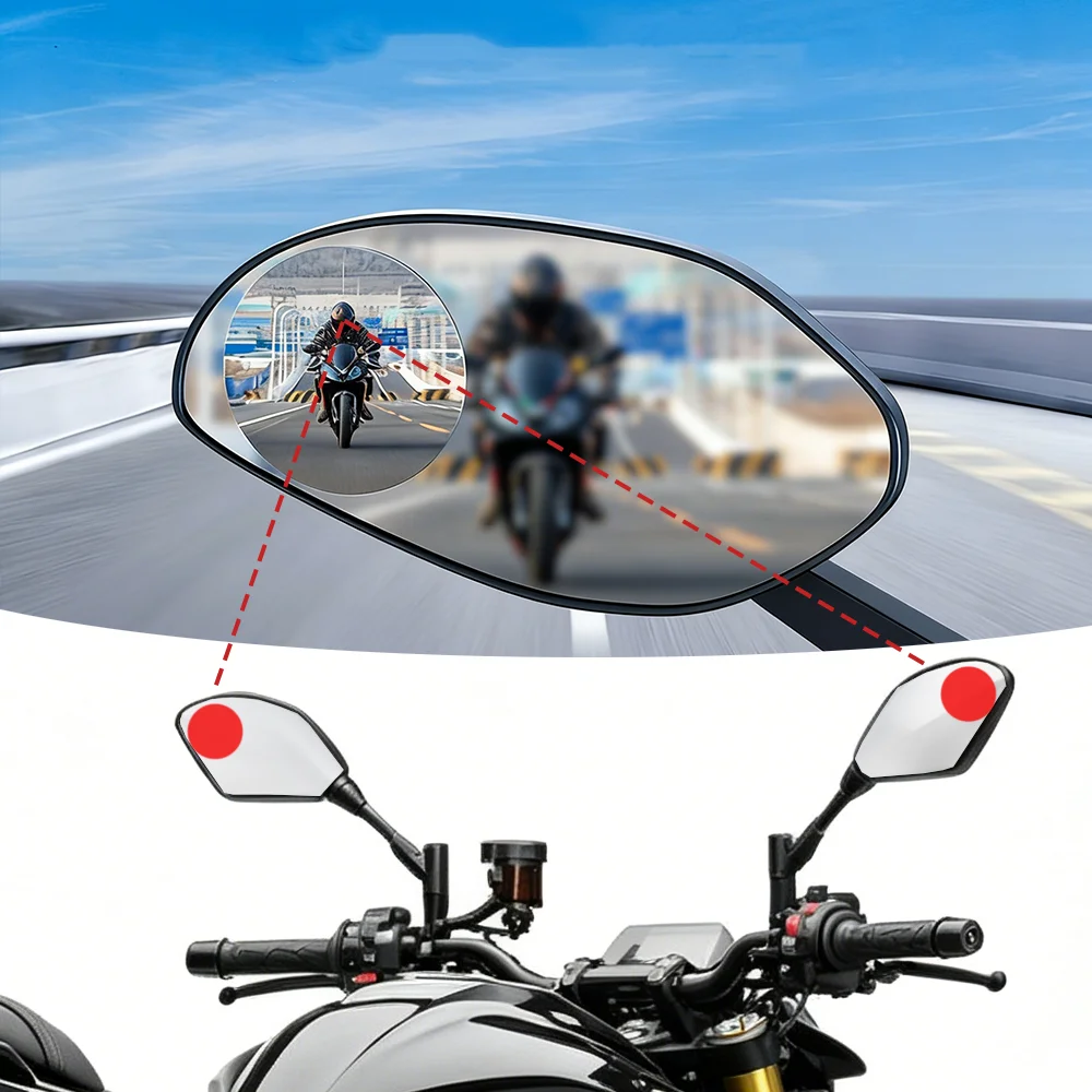 For YAMAHA MT01 MT09 MT07 MT10 MT03 MT 09 07 03 10 Rearview Mirror Blind Spot Large View Ultra-Wide Angle HD Small Round Mirror