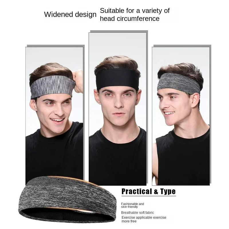 Sweatband for Men Women Elastic Sport Hairbands Head Band Yoga Headbands Headwear Headwrap Sports Hair Accessories Safety Band