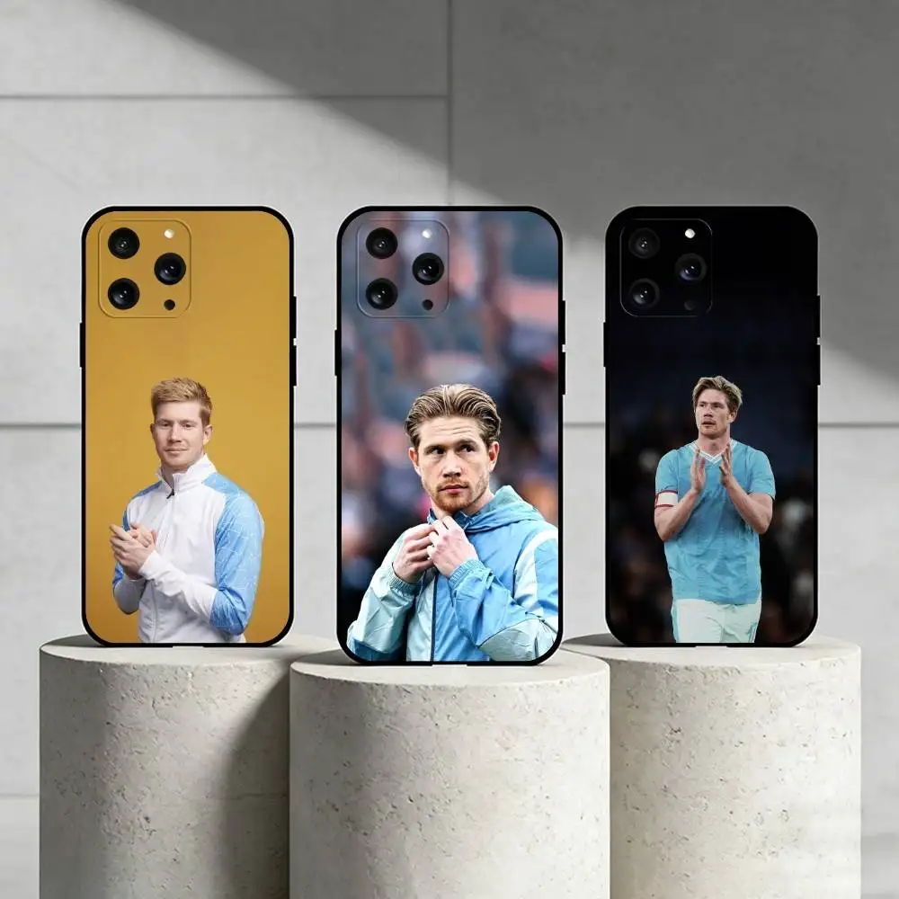 F-Football Star Kevin De Bruyne Phone Case For iPhone 17,16,15,14,13,12,11 Plus,Pro Max,SE4Soft Silicone Black Cover