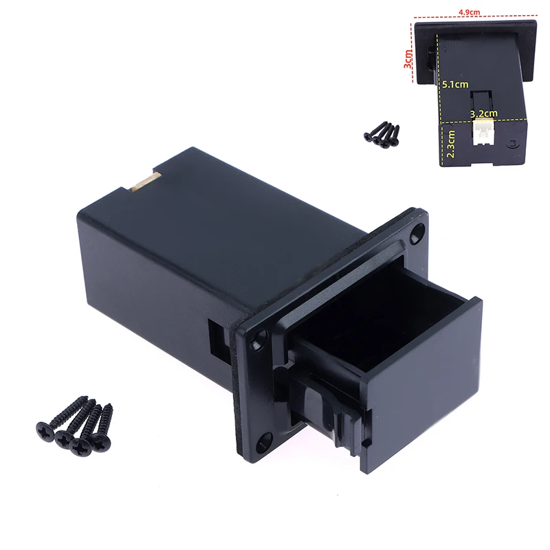 1 Set 9V Battery Case Holder Cover Box For Acoustic Guitar Bass Pickup Guitar Parts Replacement Battery Box Black