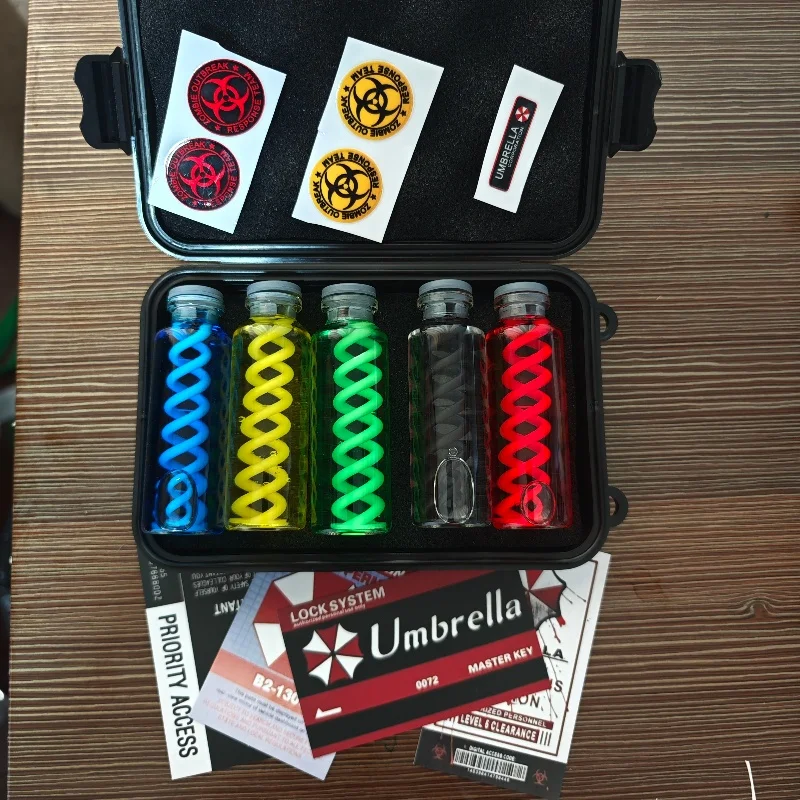 

Resident Evil T-Virus Sample Antibody Reagent Syringe Lab Kit Toy Gift Set Biohazard Merch Toy Gift