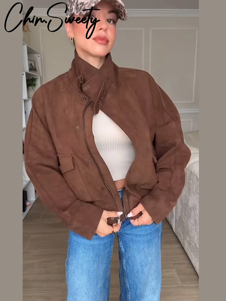 

Женская куртка с пряжкой и воротником-стойкой, свободные однотонные куртки с карманами, женская осень-зима 2022, повседневная женская уличная верхняя одежда