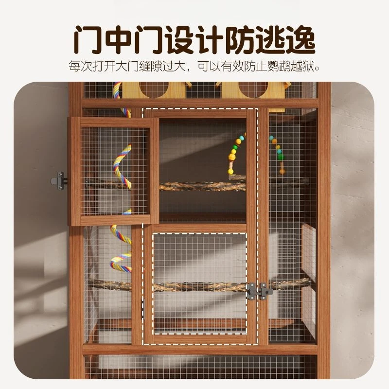 Incubadora doméstica à prova de respingos, fácil de limpar, gaiola de madeira para pássaros ao ar livre, villa ecológica para pássaros