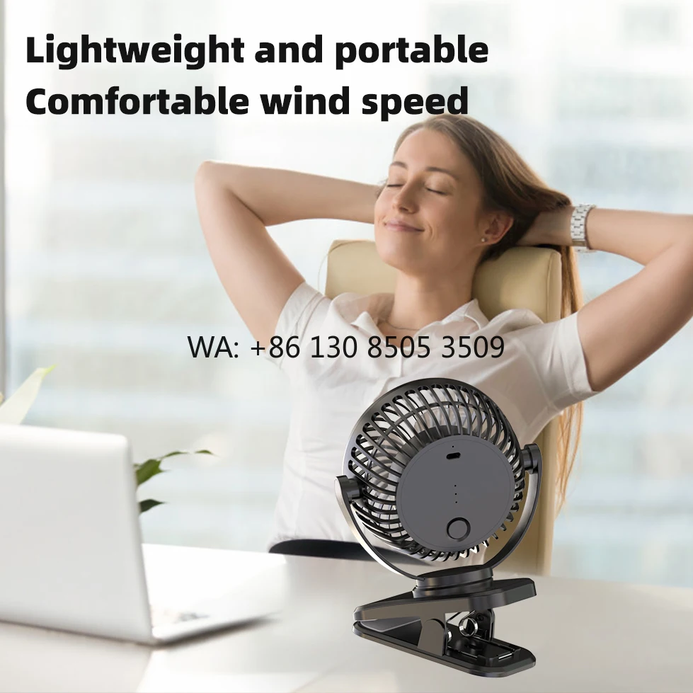 New 10000mah Portable Fan Multi-function Outdoor Clip Fan Mini Usb Rechargeable 7 Inch Clip Fan