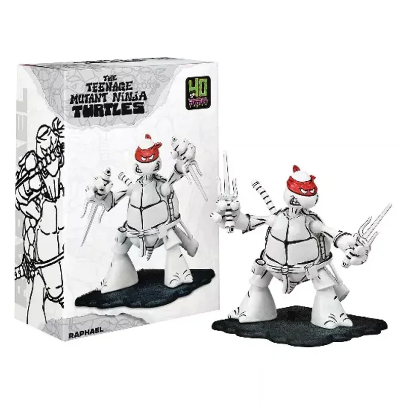 Anime Playmates Teenage Mutant Ninja Turtles Black White Limited Edition Action Figures Model Toys Decoration Collection Gifts