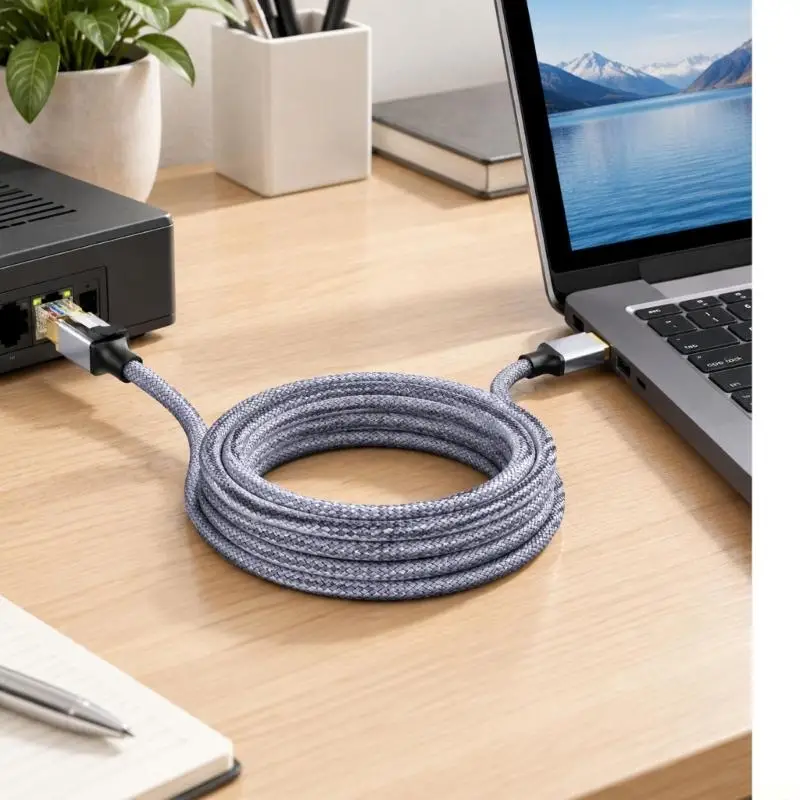 B03F Type C/USB Ethernet Link Cable for Direct RJ45 Access, Up to 1000 Mbps Support and No Separate Driver Installation for Host