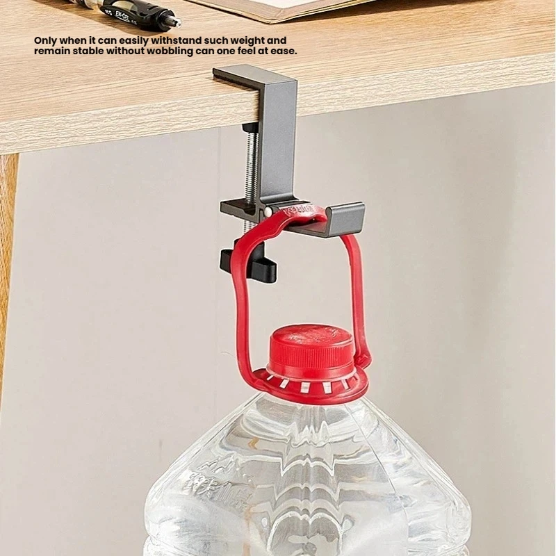 Foldable Desk Clamp Hook Hanger, Under Table Storage Holder for Headphones Bags Cups, No Drill Space Saving Organizer image 5