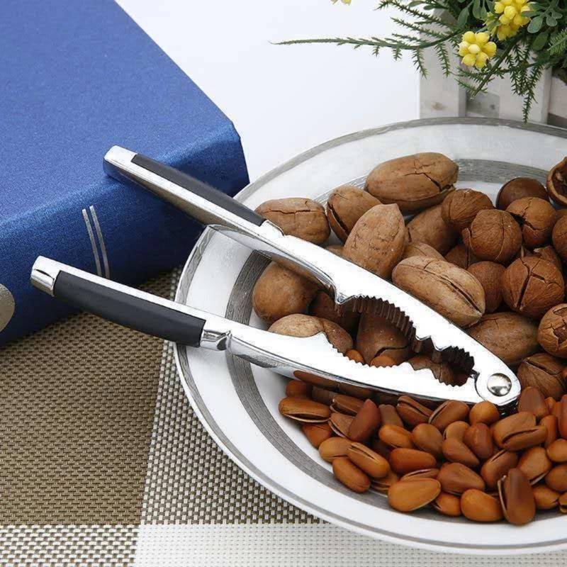 ใหม่Ergonomic Walnut Crackerพร้อมหยิบเข็มอเนกประสงค์NutเปิดNutcrackersชุดเครื่องมือCracking Chestnutคลิป