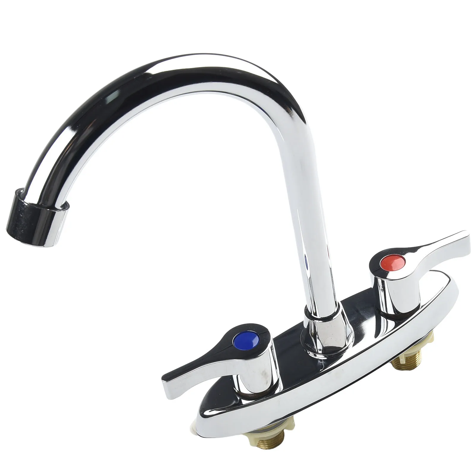Basin Faucet Kitchen Faucet Double Hole Handle Hot And Cold Basin Sink Mixer Tap Basin Sink Water Taps Bathroom Accessories