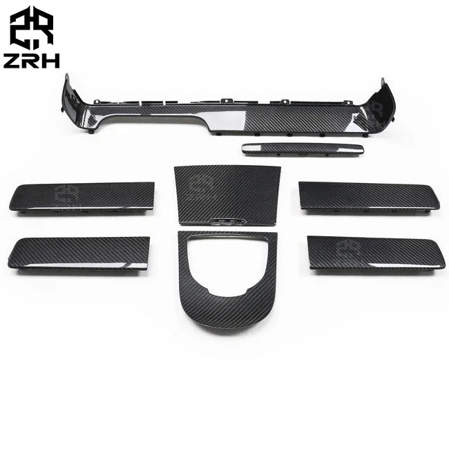 Dry Carbon Fiber Interior Trim for  G Class AMG W464 G63 Carbon Fiber Storage Box Trim Door Panel Replacement 8 PCS