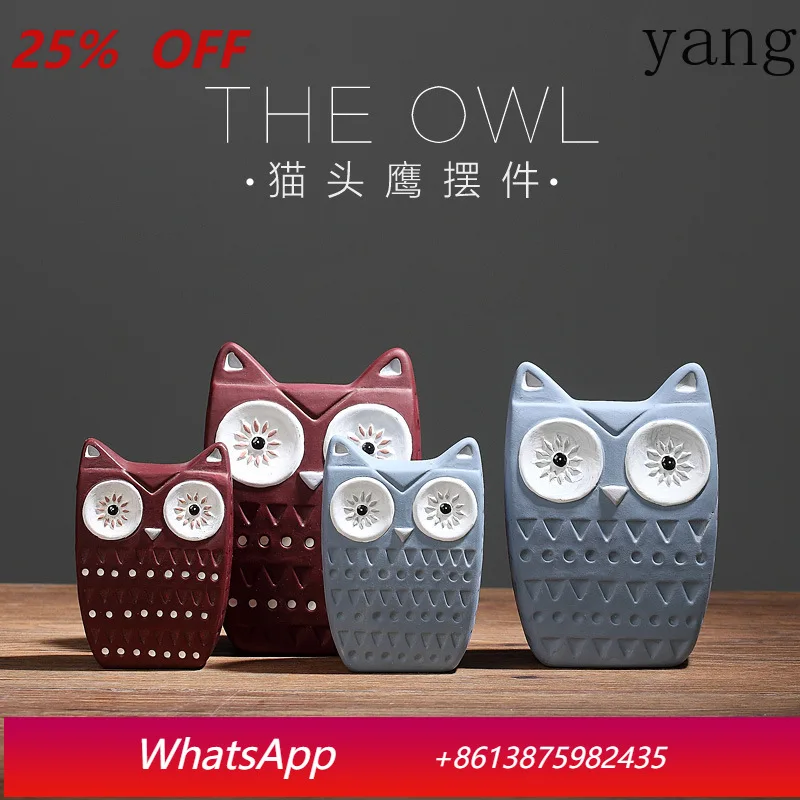 

CX ceramic owl ornament creative home decoration