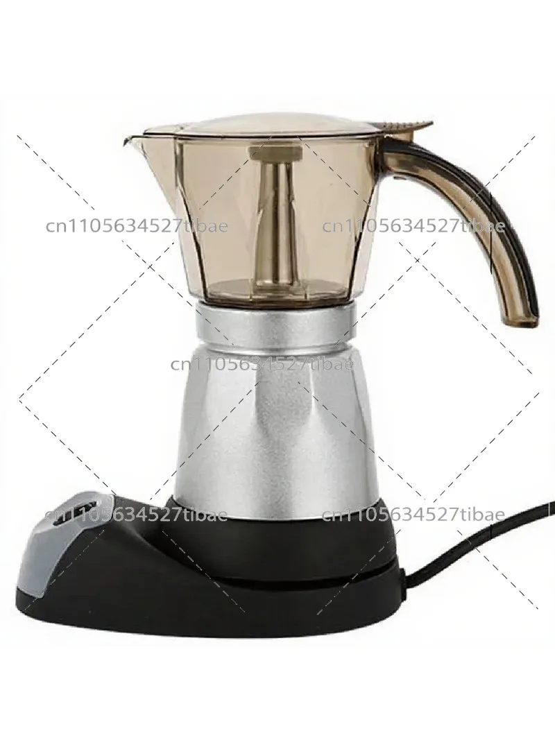 220V Plug-in Electric Mocha Pot Aluminum Coffee Maker Office Coffee Machine Convenient Heating