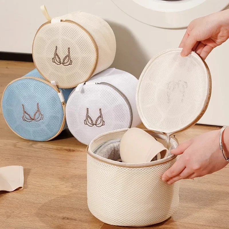 1PC Laundry Bag Fine Mesh Embroidery Print Laundry Pouch Household Clothes Cleaning Washing Bags For Washing Machines New
