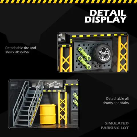 1:24 1:12 Skala Belysning Parkeringsplats Monteringsleksak Gjuten Legering Modell Bilgarage DIY Scen Samling Display Leksak Barn Present 10 best sales Chevy-leksak - №4