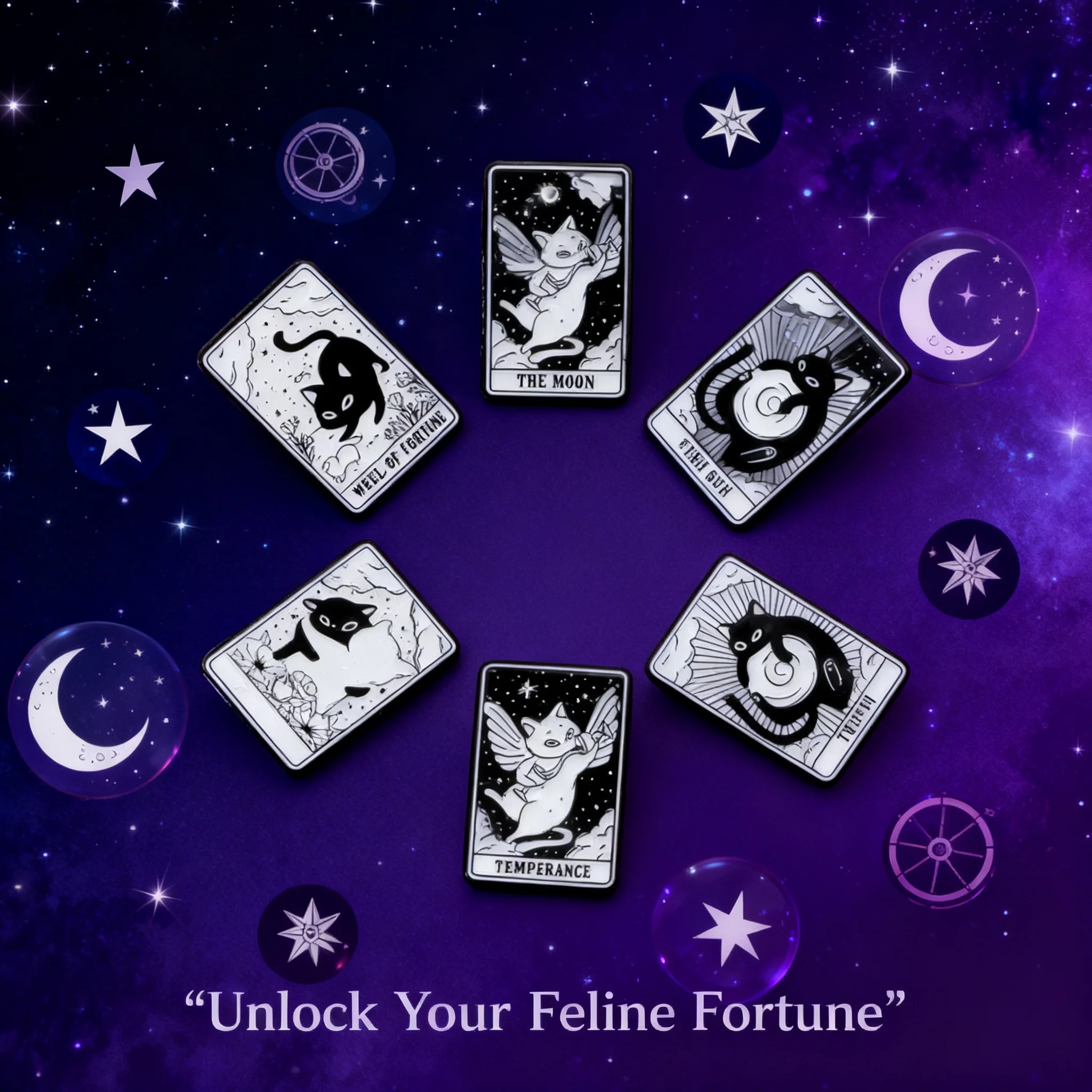 

Black Cat Card Brooch Pin Alloy Badge Fashion Accessories for Clothing Backpack Hat Decoration Hot Selling Wholesale