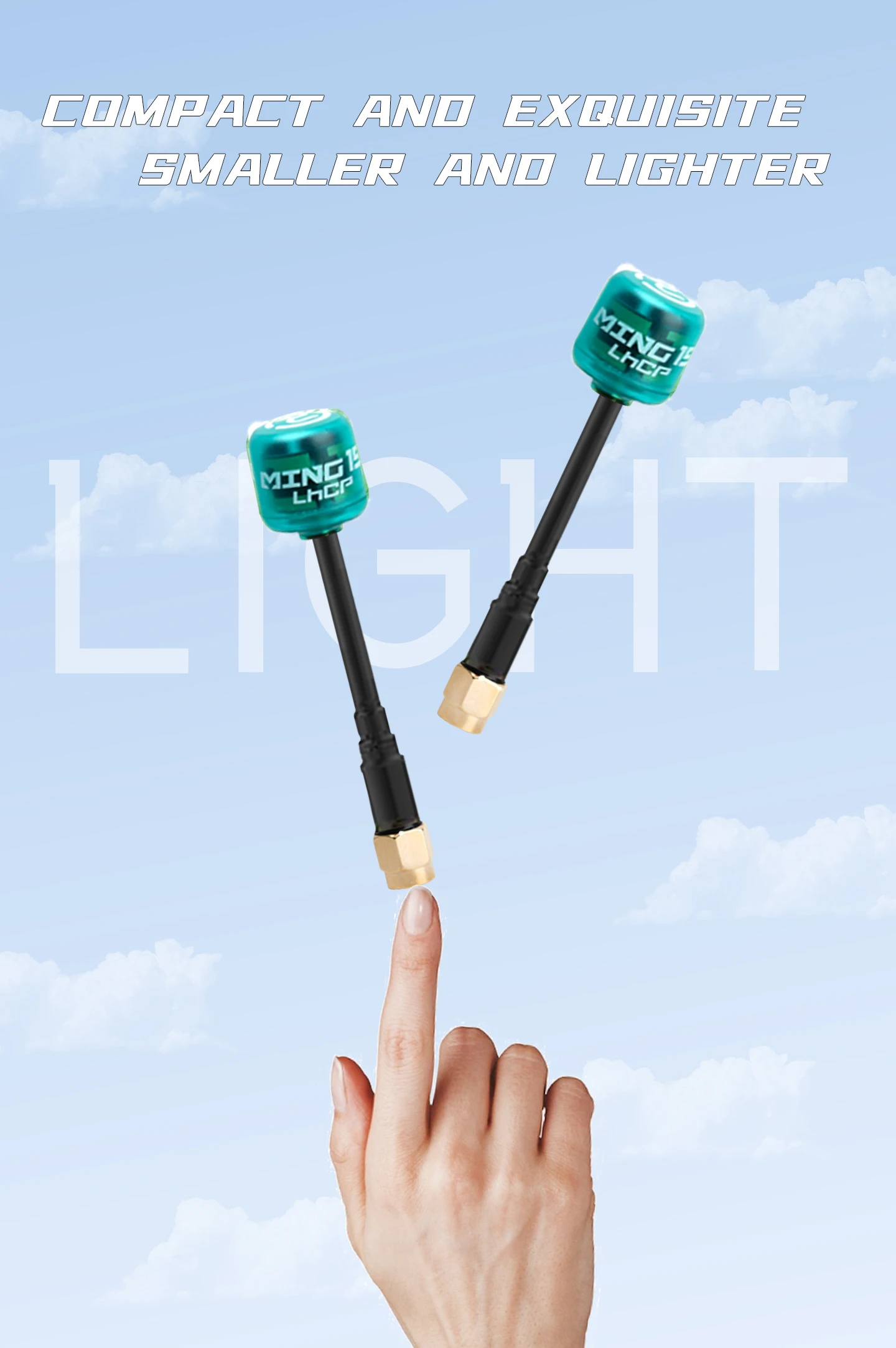 NEEBRC Ming 15 5.8GHz 3.3DBi FPV Antenna RHCP LHCP High Gain SMA MMCX VTX Antenna for Long Range RC FPV Racing Drone DIY Parts