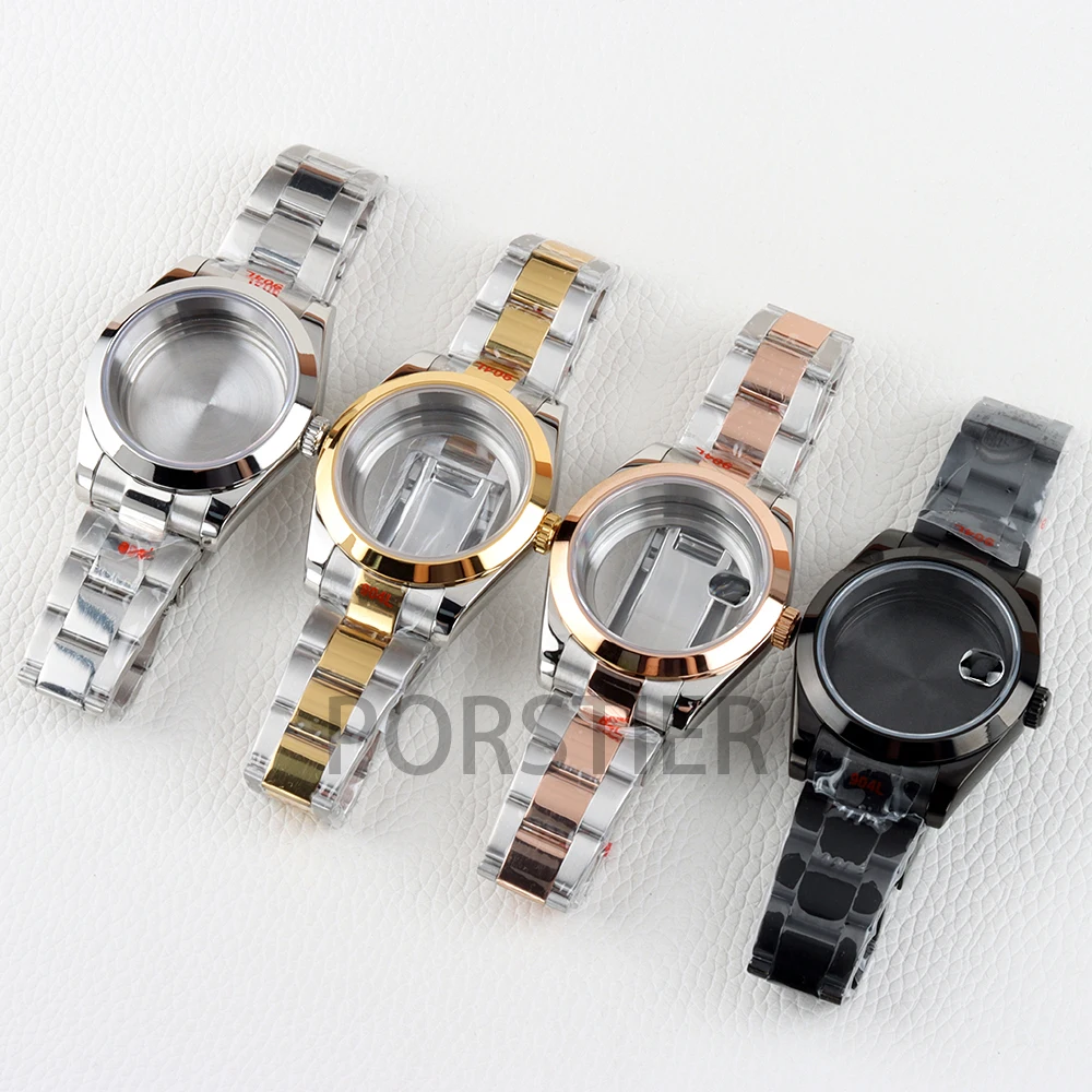 

36mm/39mm NH35 Watch Case Solid 316L Stainless Steel for Seiko NH35 NH36 Movement 28.5mm Dial Datejust Oyster Polished Bracelet