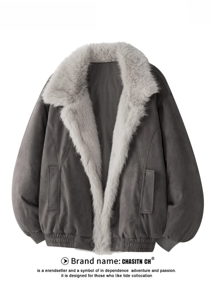 

Мужская пуховая куртка Du Feather: теплая, свободная, с меховым воротником, в американском стиле, для зимних видов спорта и активного отдыха, для пар