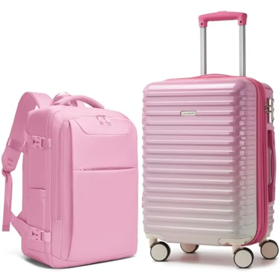 

Чемодан Peach Sparkling 20 дюймов, жесткий, на колесах, с замком TSA, расширяемый, легкий, из PC+ABS, для женщин