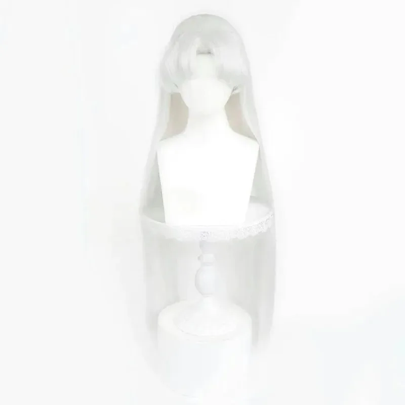 

CyInuyasha Sesshoumaru ‌ Парик для косплея, белый синтетический длинный прямой парик, аниме Coser, парик из термостойкого волокна, Хэллоуин, повседневная вечеринка