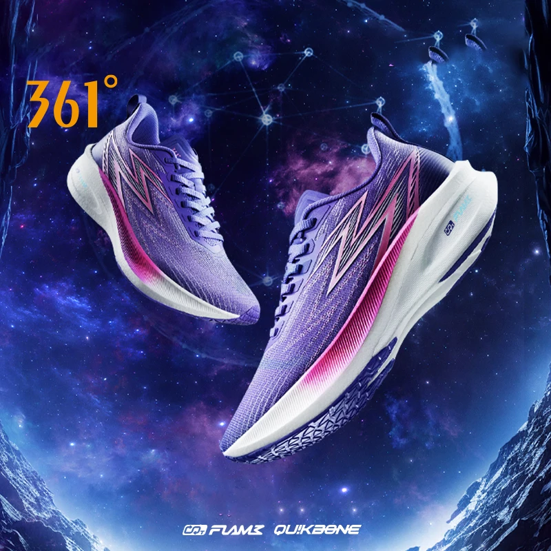 

361 Degrees Flame 1.5 Men Running Shoes Marathon Carbon Plate Racing Breathable Shock-Absorbing Training Male Sneaker 672412226