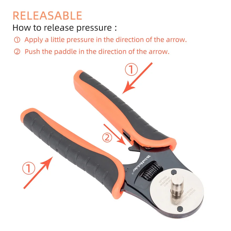 4 Way Indent Closed Barrel Crimper Solid Contacts Electrical Repair Crimping Tool 14 16 18 AWG Cables D-Sub Connectors Terminals