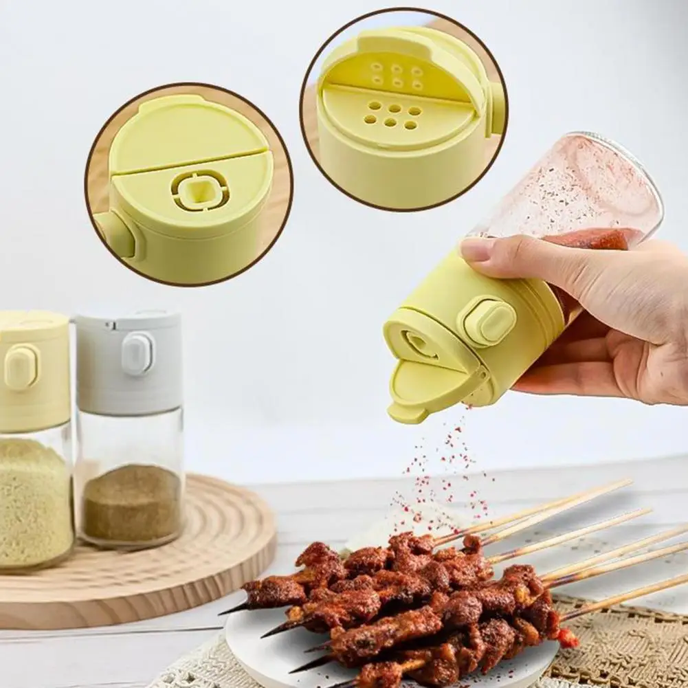 Salt Shaker with Measuring Glass Salt Dispenser Set with Portion Control Airtight Seasoning Jars for Low-sodium for Kitchen