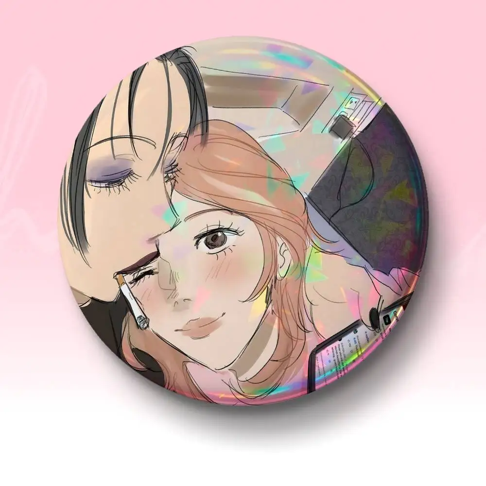 Girls Oosaki Nana And Hachi Badges Round Brooch Cute Cartoon Idol Cosplay Badges DIY Backpack Clothing Jewelry Pins view 6