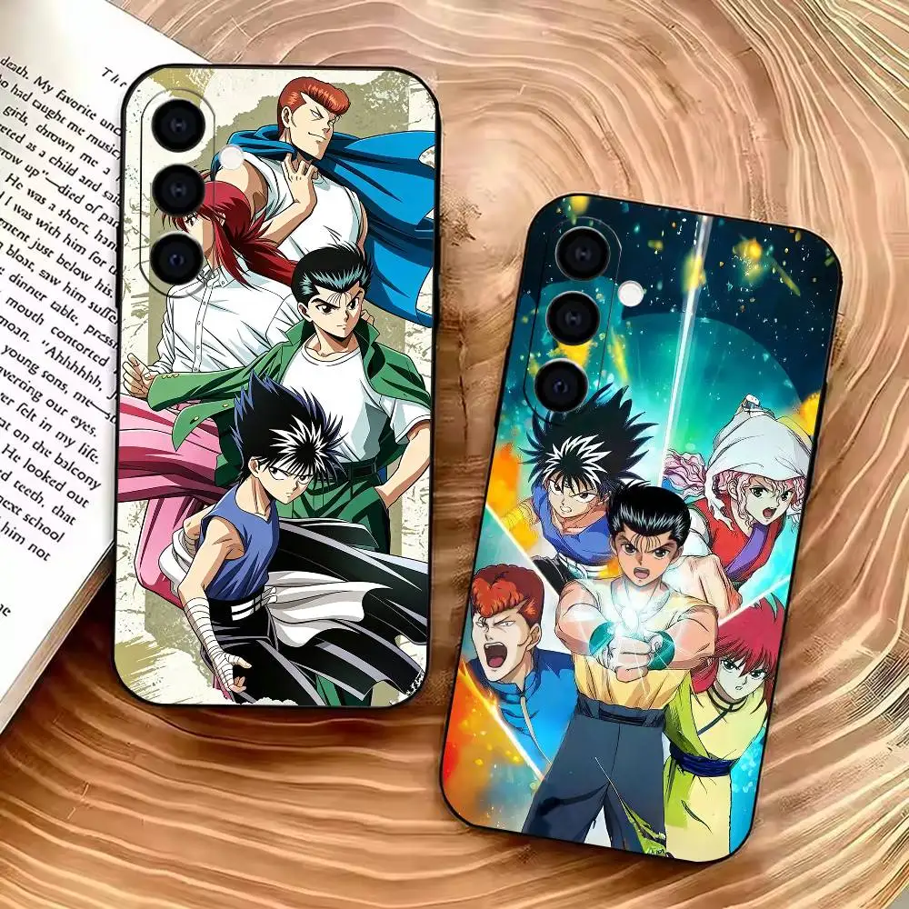 Yusuke yu yu hakusho  Black Shockproof Soft Case For Samsung A73 20,21s,22,31,32,52,53,72