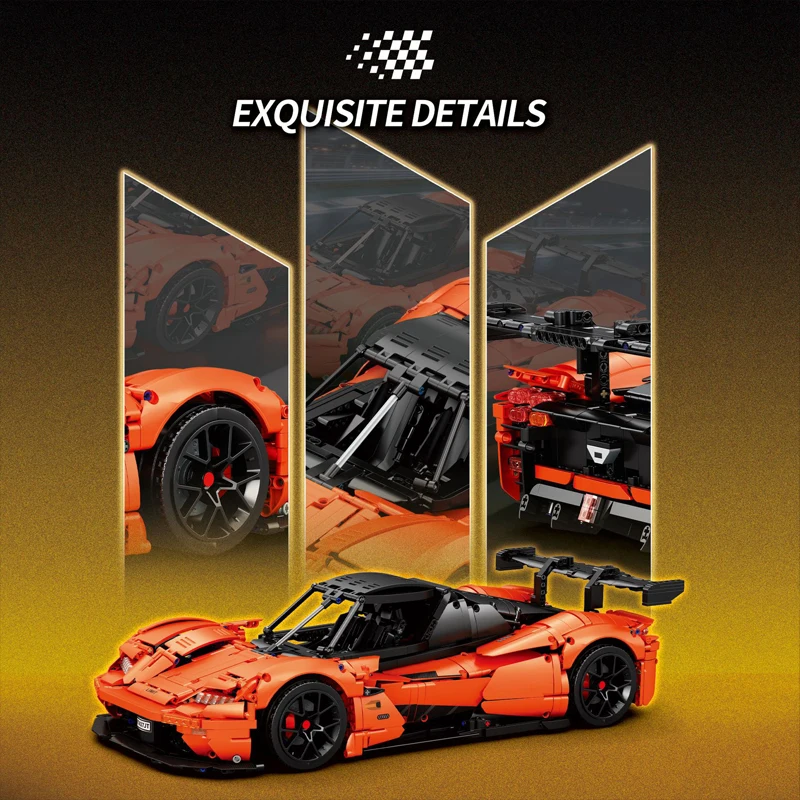 

IN STOCK MOC Technical GTR Sports Car Building Blocks Bricks Assembling Model DIY Toys for Boys Christmas Gift Set